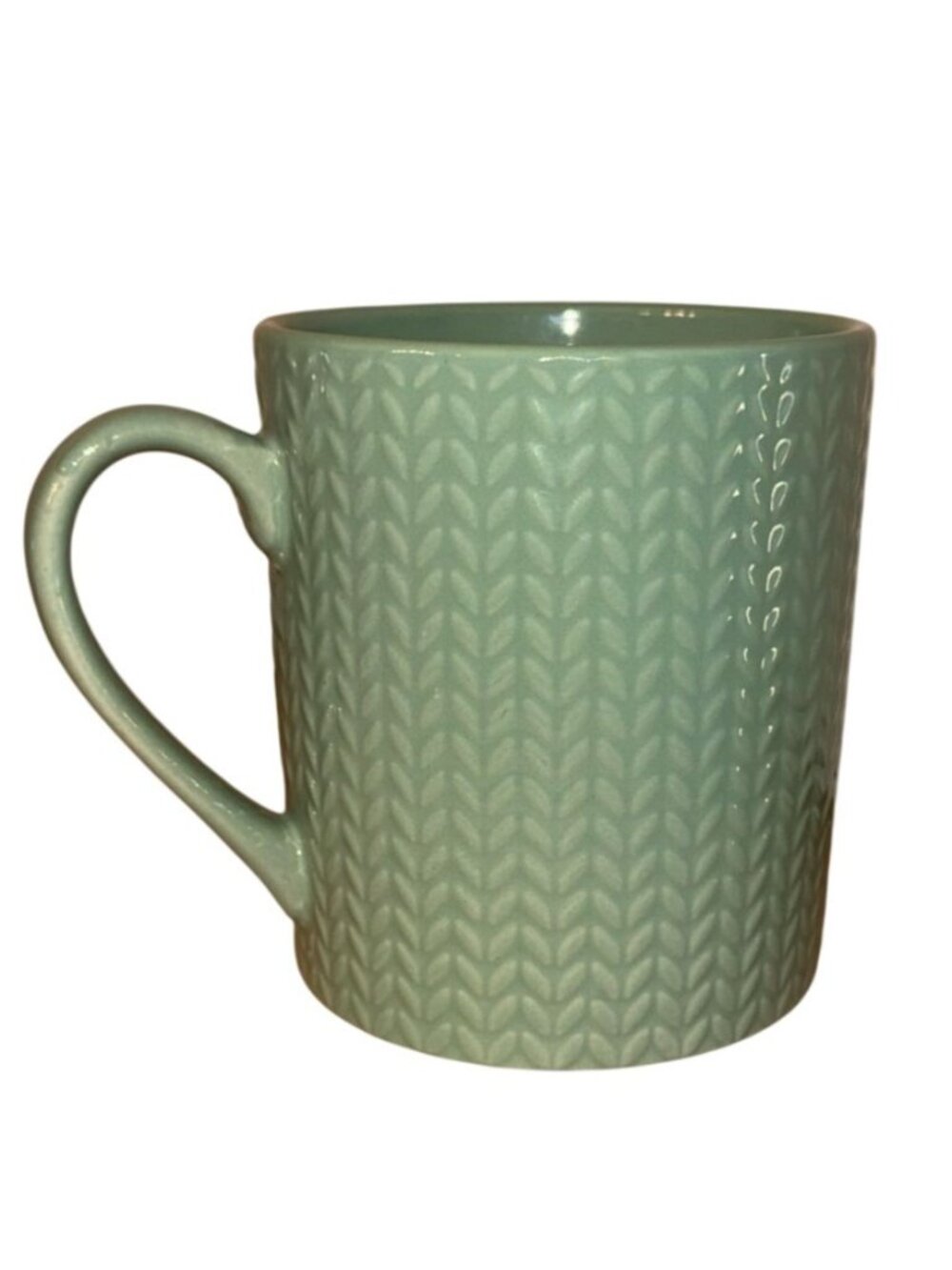 Embossed Green Ceramic Mug 14oz Dishwasher & Microwave Safe DesignPac Gifts